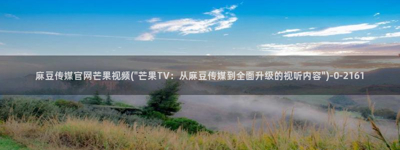 麻豆影视传媒官方官网：麻豆传媒官网芒果视频(\